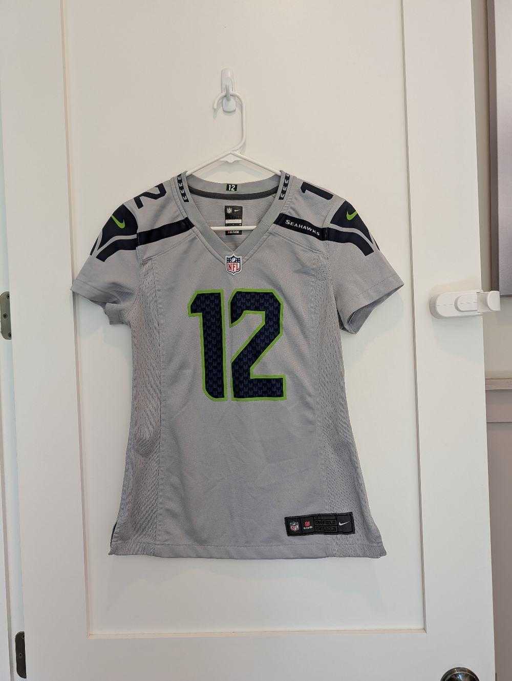 Nike Seattle Seahawks "12th Man" game jersey in Wolf gray